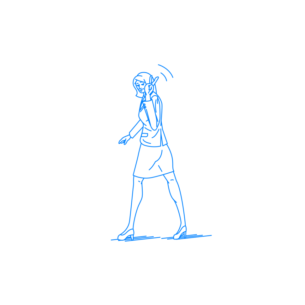 振り向きざまにピースサインの女性 Sashie 自由に使えるシンプルイラスト Simple Illustration For Free Use