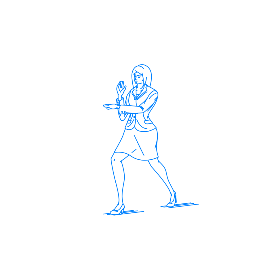 腕をクロスさせて威嚇する女性の挿絵 イラスト Sashie 自由に使えるシンプルイラスト Simple Illustration For Free Use