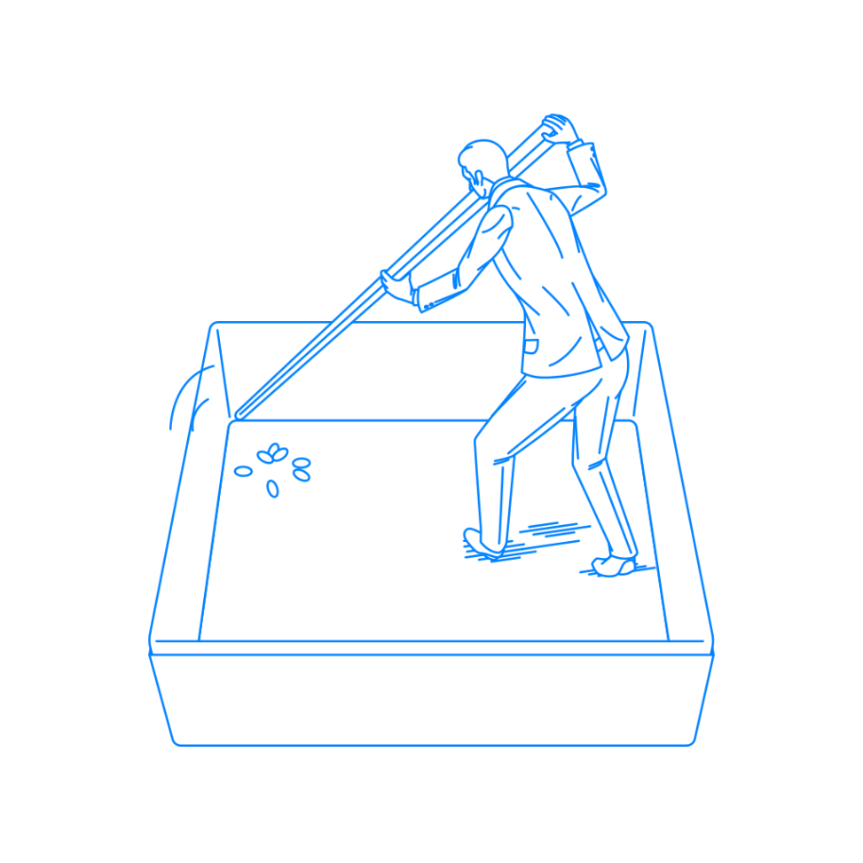 重箱の隅をつつく男性の挿絵 イラスト Sashie 自由に使えるシンプルイラスト Simple Illustration For Free Use