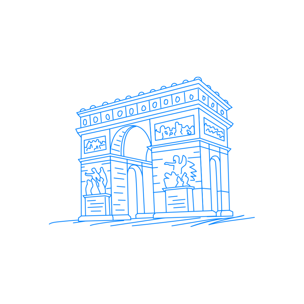 パリの凱旋門 エトワール凱旋門 の挿絵 イラスト Sashie 自由に使えるシンプルイラスト Simple Illustration For Free Use