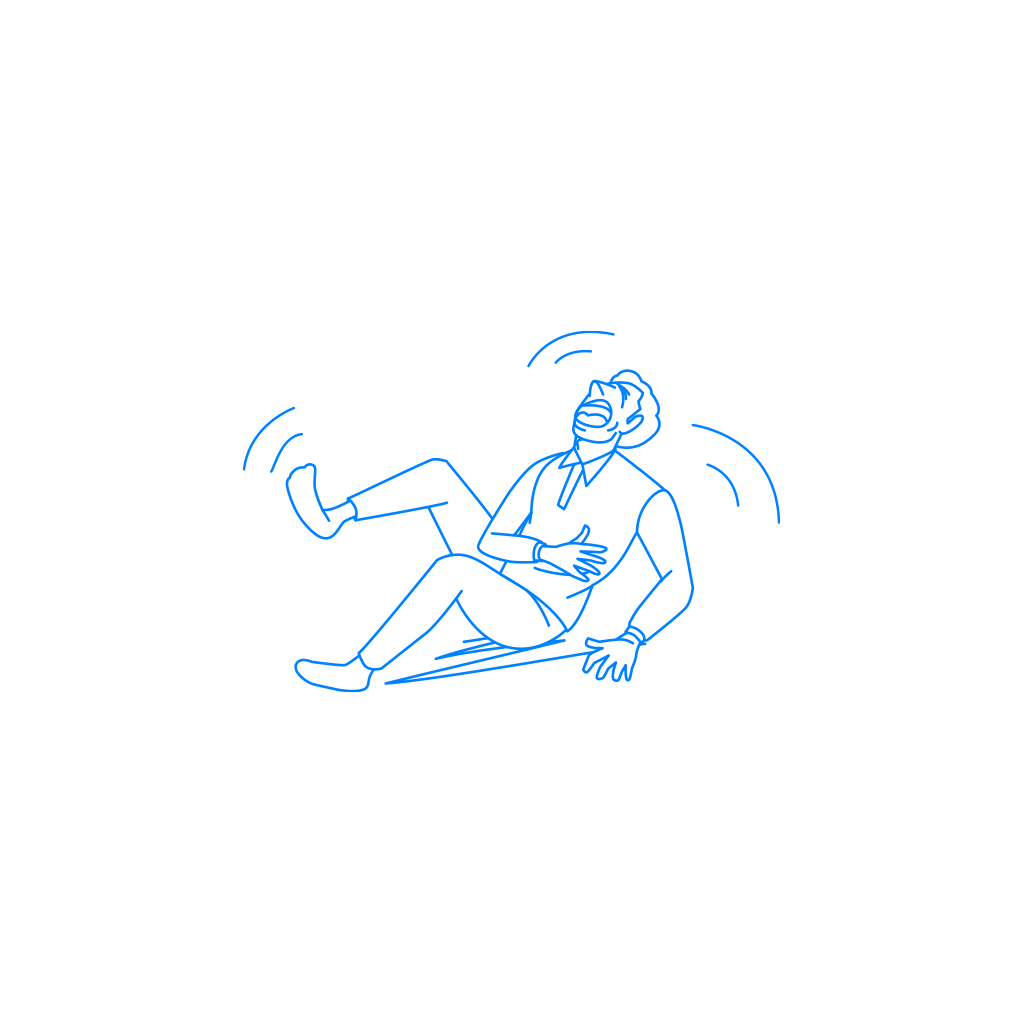 笑い転げる男性の挿絵 イラスト Sashie 自由に使えるシンプルイラスト Simple Illustration For Free Use