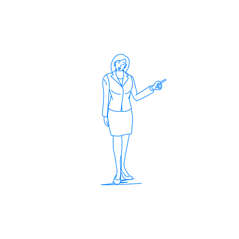 斜め上を指差す女性の挿絵 イラスト Sashie 自由に使えるシンプルイラスト Simple Illustration For Free Use