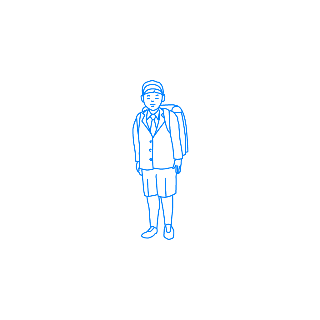 ランドセルを背負う男子児童の挿絵 イラスト Sashie 自由に使えるシンプルイラスト Simple Illustration For Free Use