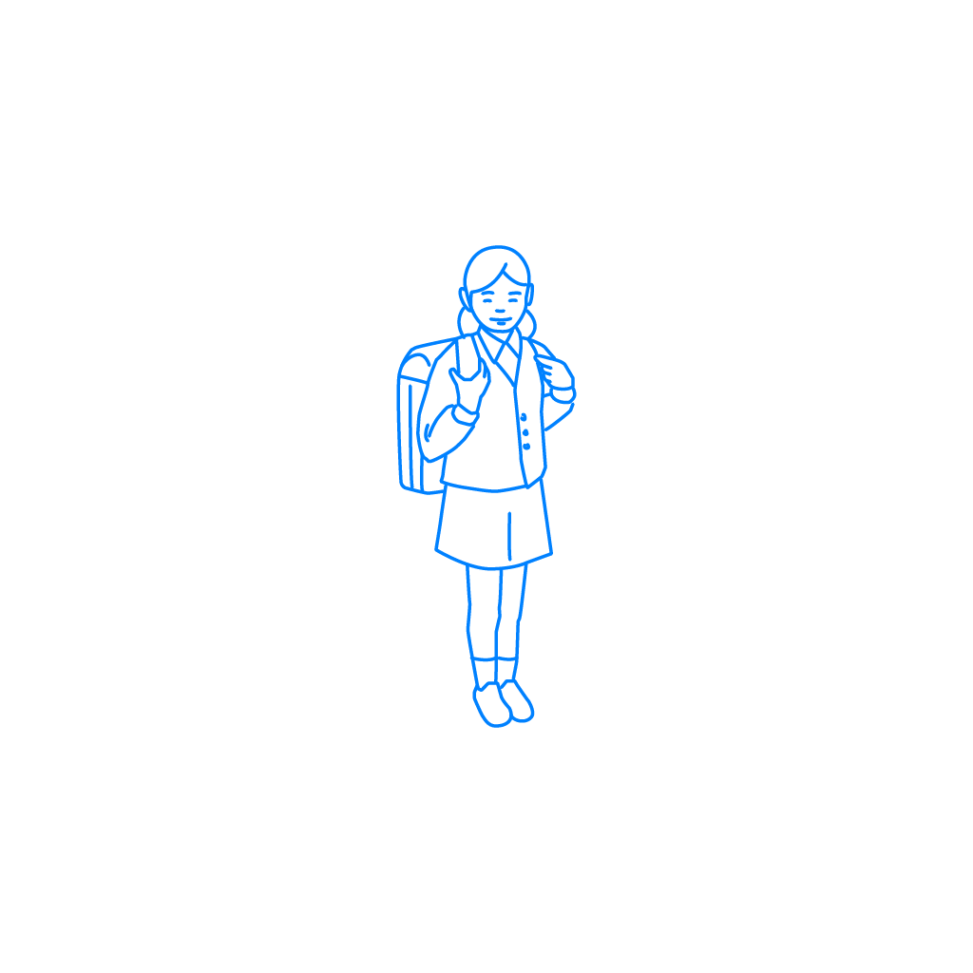 ランドセルを背負う女の子の挿絵 イラスト Sashie 自由に使えるシンプルイラスト Simple Illustration For Free Use